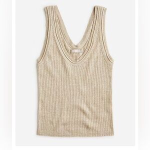 Jcrew Merino-Linen Blend sweater tank. Flax white 
Brand New XS